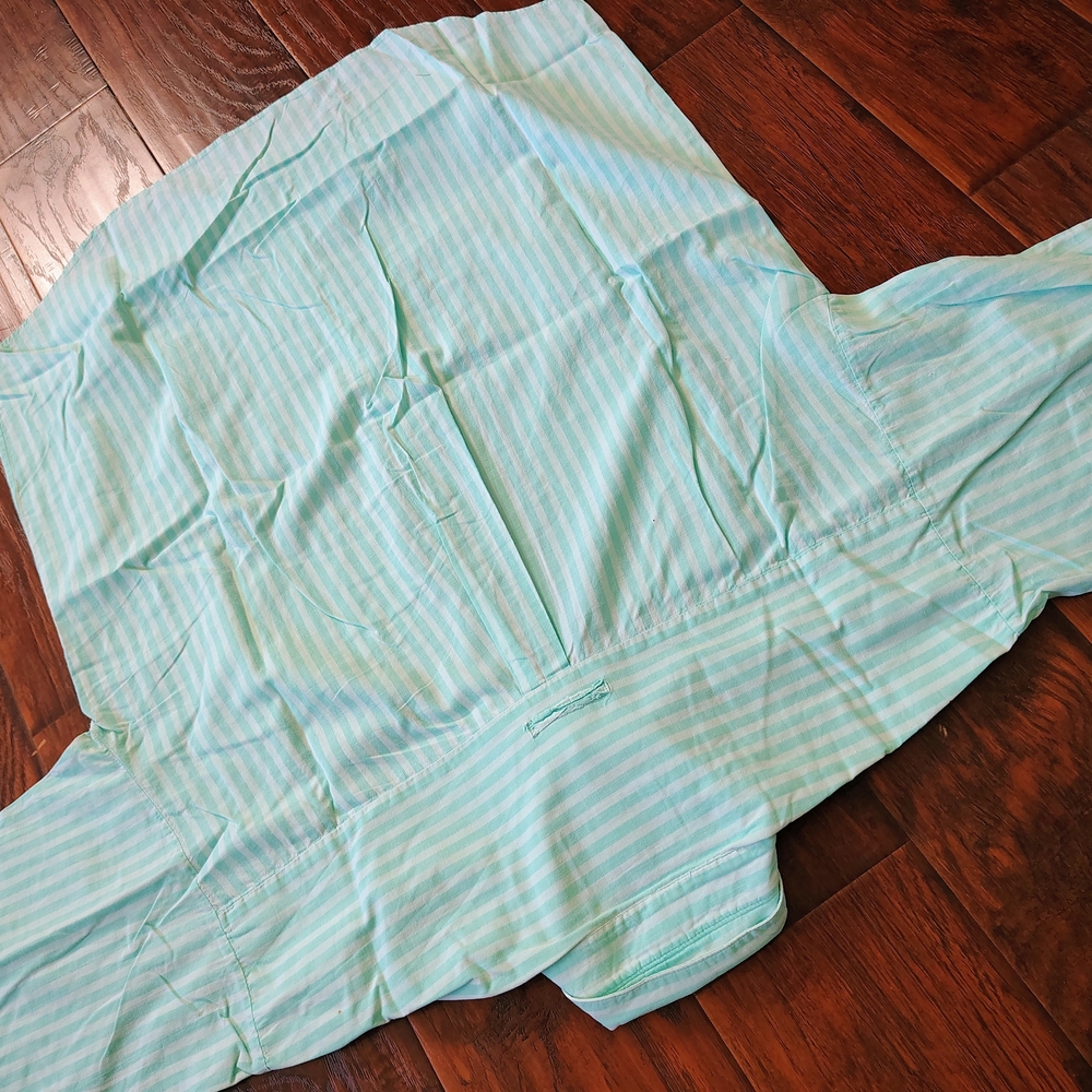 Le Tigre Aqua Striped Casual Button Down Shirt - Picture 2 of 5